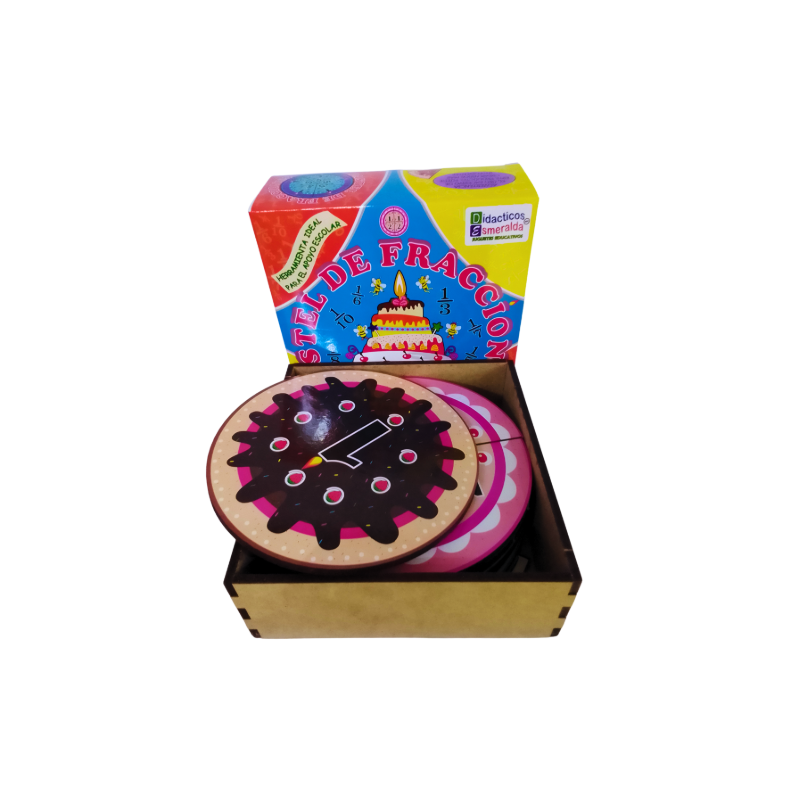 PASTEL DE FRACCIONES DE MADERA