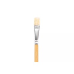 Pincel no. 16, de madera con cerda natural, pincel plano, virola metálico.