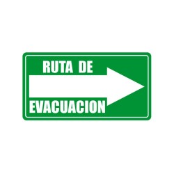 RUTA DE EVACUACION DERECHA 18.5 X 30