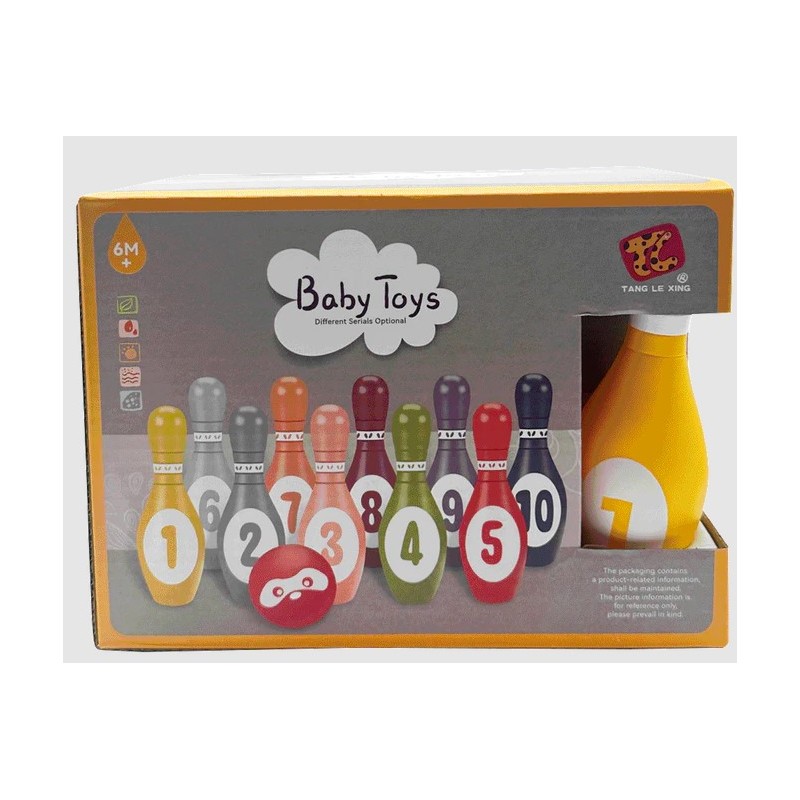 BOLICHE C/10 PINOS DE PLASTICO