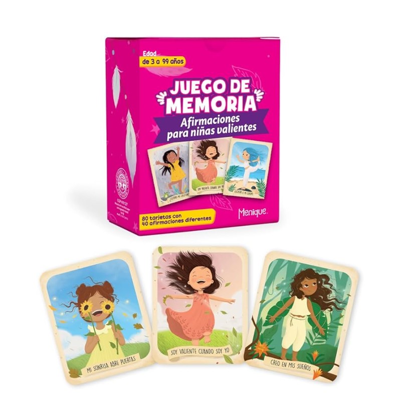 JUEGO DE MEMORIA AFIRMACIONES PARA NIÑAS VALIENTES