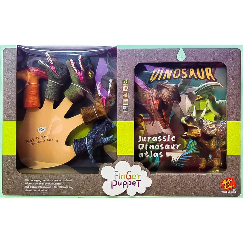 LIBRO Y TITERES DE DEDO DINOSAURIOS